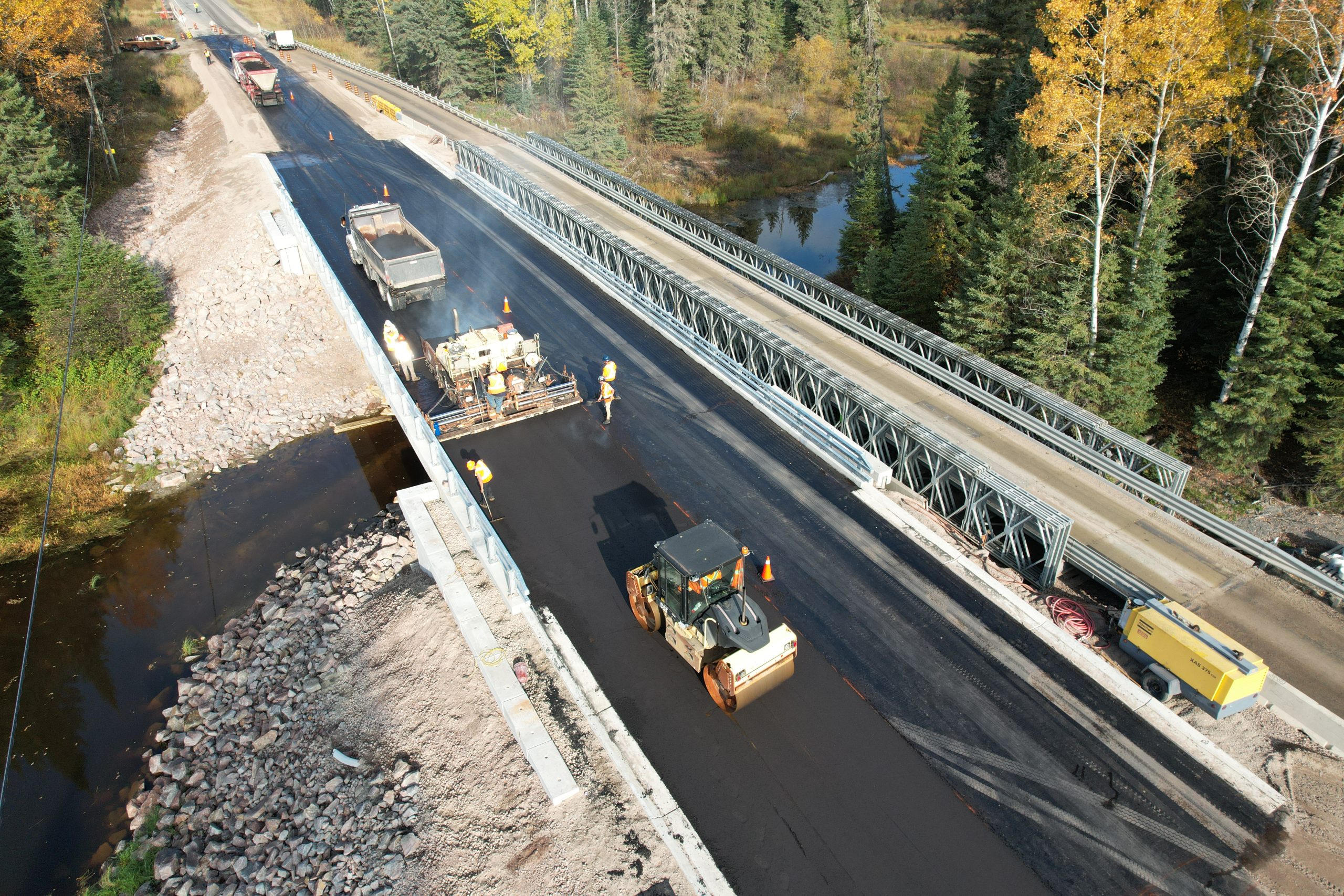 Bridge Construction Aerial View